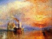 Joseph Mallord William Turner The fighting Temeraire tugged to her last berth to be broken up, painting